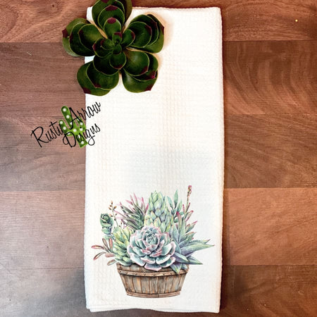 Back in the Day Waffle Weave Tea Towel