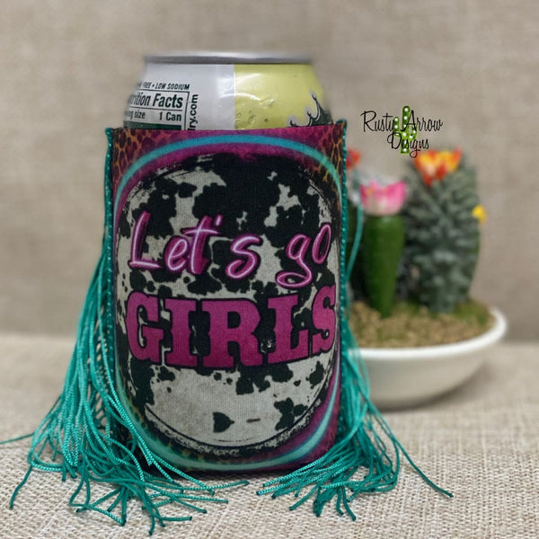 Regular Neon Let’s go Girls Fringe Koozie - Koozie