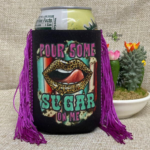 Regular Pour some Sugar Fringe Koozie - Koozie