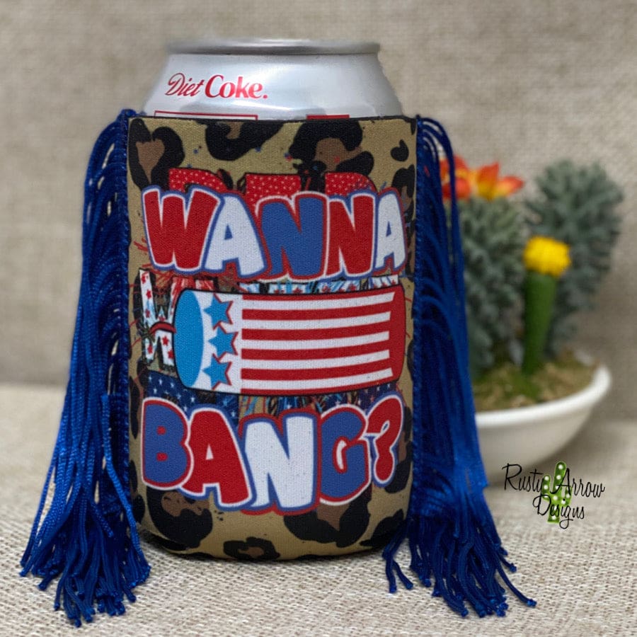 Regular Wanna Bang Fringe Koozie