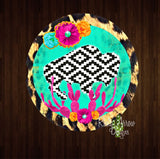 Aztec Buffalo Set of 2 Car Coasters - Car Coasters