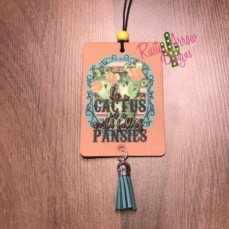 Turquoise Slab with Plaid Pumpkin Highly Scented Air Freshener
