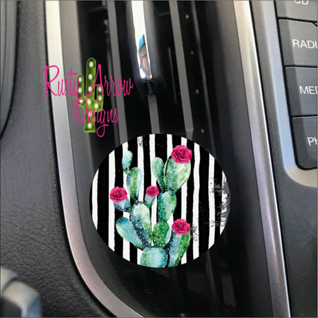 Cactus and Sugar Skull Car Vent Clip