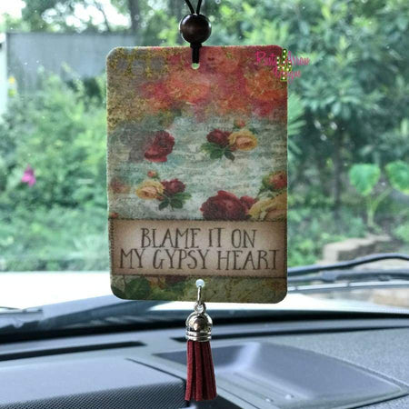 Turquoise Slab with Plaid Pumpkin Highly Scented Air Freshener