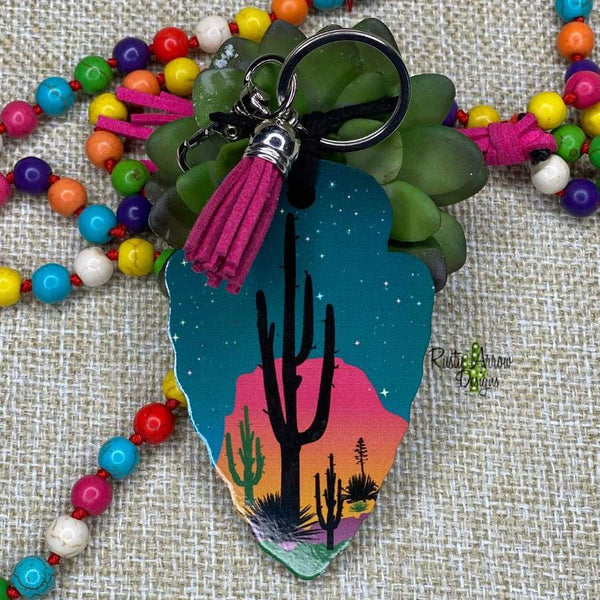 Blue Desert Arrow Head Key Chain - Key Chain