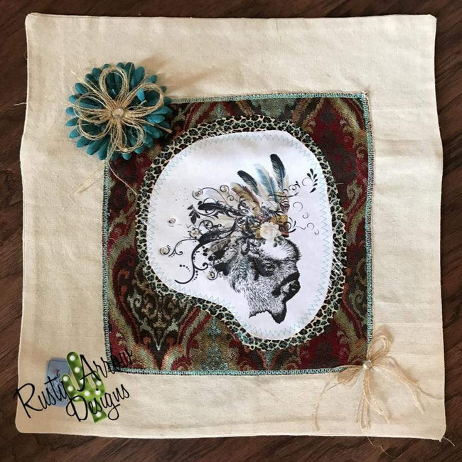 Buffalo Headdress Pillow - pillows
