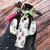 Cactus Key Chain - White small Cactus plants