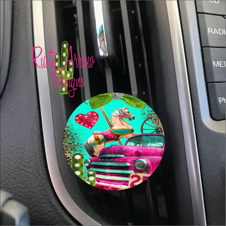 Neon Cactus Car Vent Clip