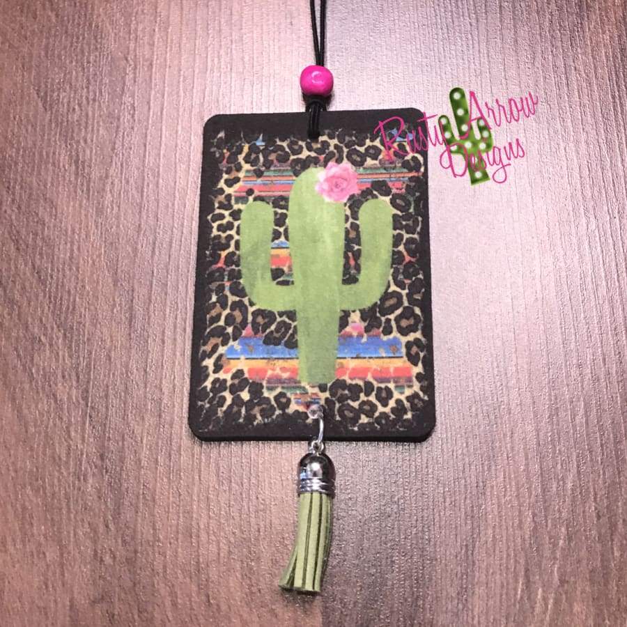 Cheetah And Serape with Cactus Highly Scented Air Freshener