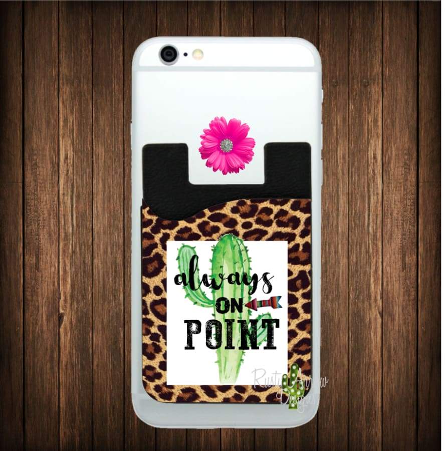 Cheetah Cactus Always on Point Cell Phone Card Caddy