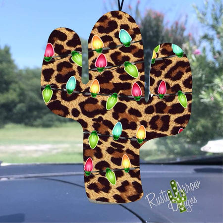 Buffalo Plaid with Lights Cactus Air Freshener