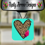 Cheetah Heart Square Air Freshener - Air Freshener