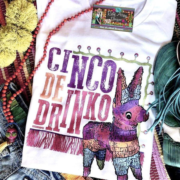 Cinco De Drinko Tee - Small / White