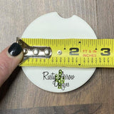 Cow Print Set of 2 Car Coasters - Car Coasters