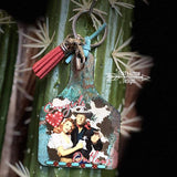 Cowgirl Outlaws Livestock Ear Tag Key Chain