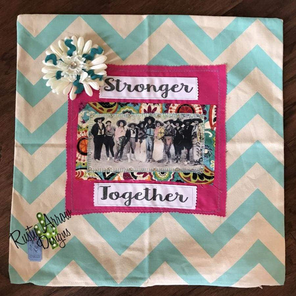 Cowgirl Stronger Together Pillow - pillows