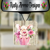 Cupcake Piggy Square Air Freshener - Air Freshener