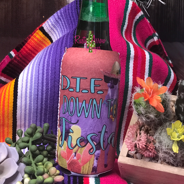 Slim Down to Fiesta Neoprene Koozie