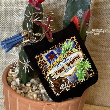 Guitars Cadillacs Rodeo Back Tag Key Chain
