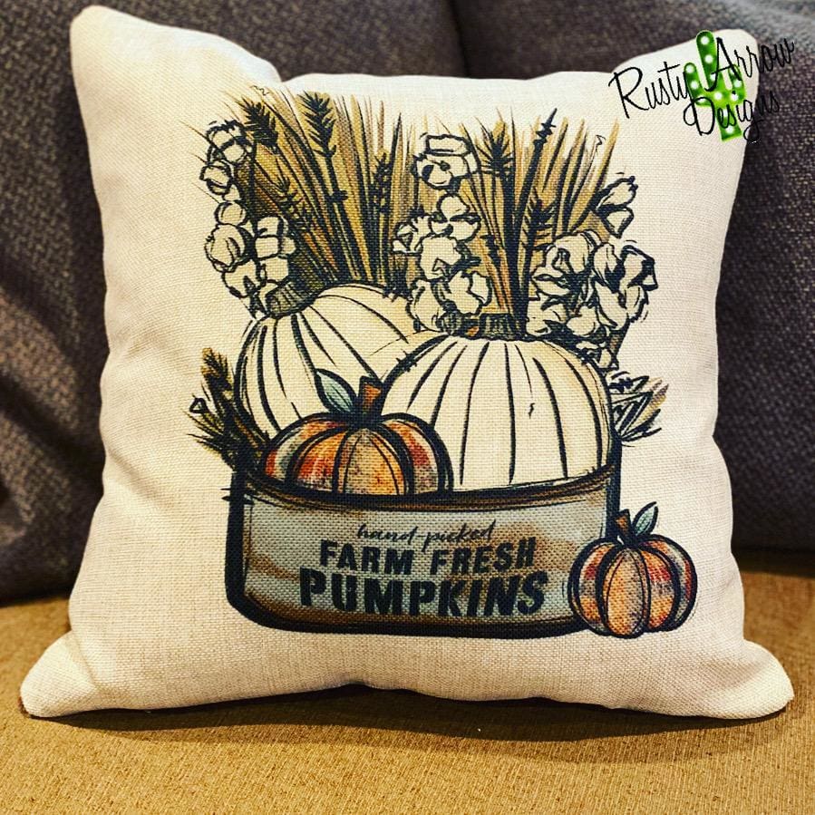Farm Fresh Pumpkins Decorative Throw Pillow