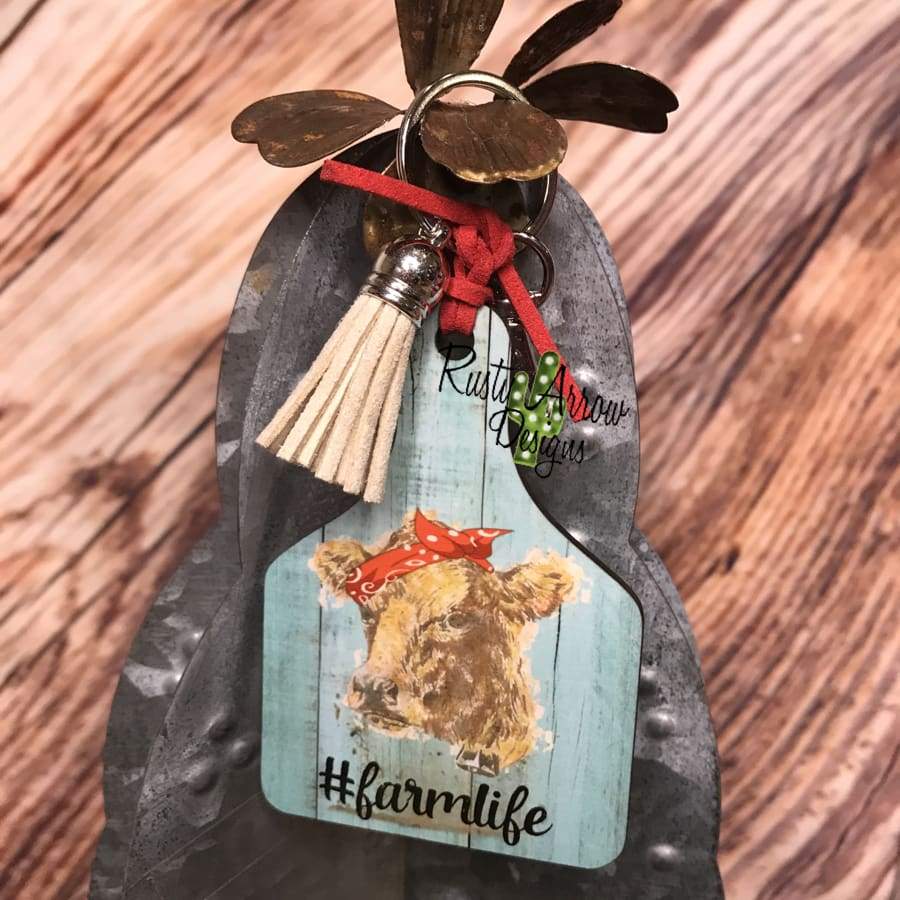 #Farmlife Livestock Ear Tag Key chain
