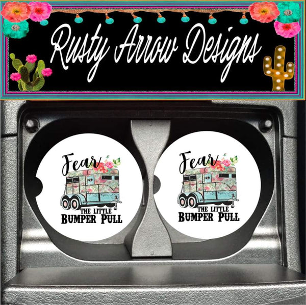 Fear the little Bumper Pull Set of 2 Car Coasters - Car Coasters