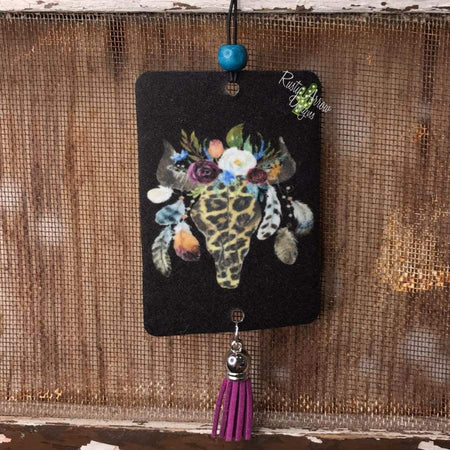 Turquoise Slab with Plaid Pumpkin Highly Scented Air Freshener