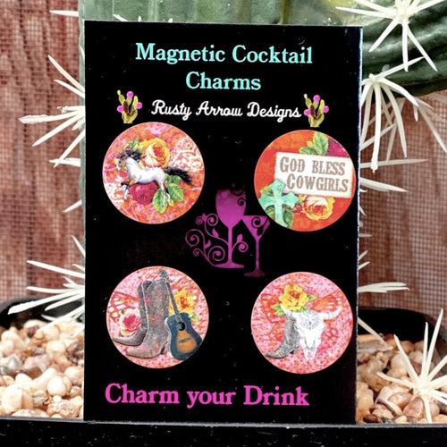 God Bless Cowgirls Magnetic Cocktail Charms