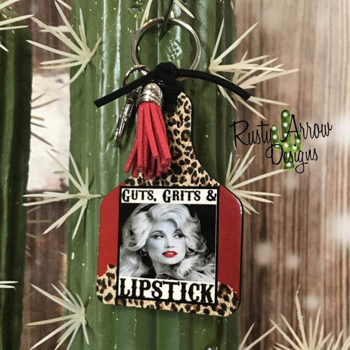 Guts & Grits Livestock Ear Tag Key Chain