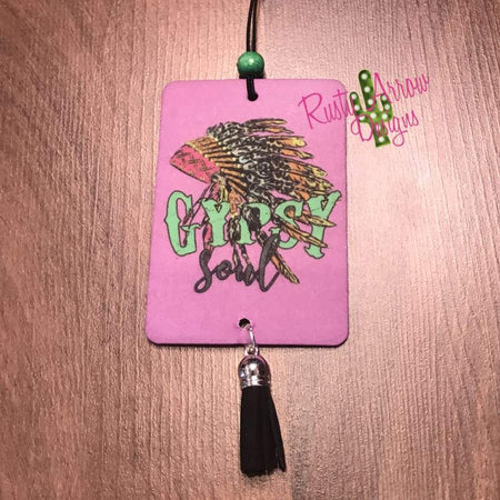 Turquoise Slab with Plaid Pumpkin Highly Scented Air Freshener