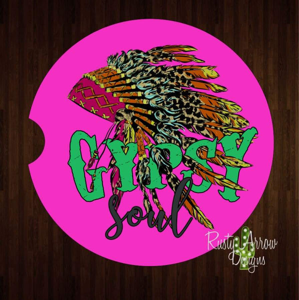 Gypsy Soul Set of 2 Car Coasters - Car Coasters