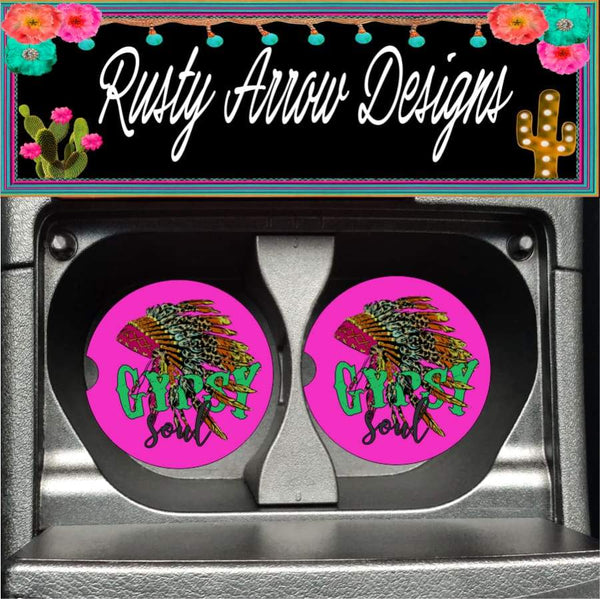 Gypsy Soul Set of 2 Car Coasters - Car Coasters