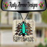 Happy Holidays Square Air Freshener - Air Freshener