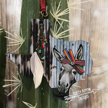 Serape Bull Skull Texas Rear view mirror charm, Rear view mirror accessories, Rear view mirror accessory, rear view mirror ornament