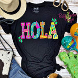 Hola Black Tee - Tee Shirt