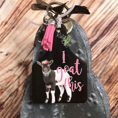 Love Me some Jesus Livestock Ear Tag Key Chain