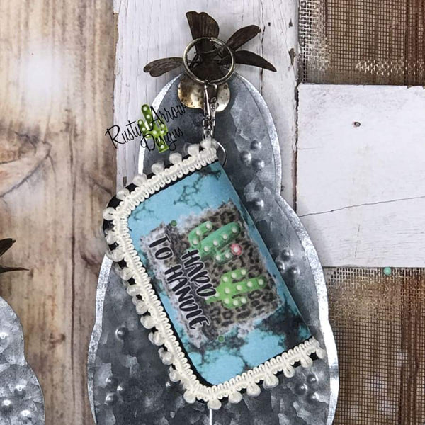 Key Chain Wallet - Cactus Hard to Handle