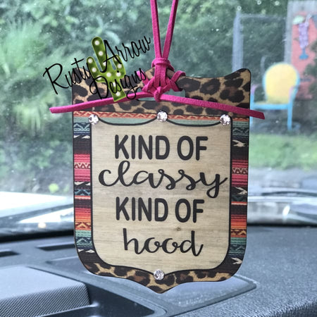 Whiskey Bent & Hell Bound Rear View Mirror Charm, Bag Tag, or Christmas Ornament