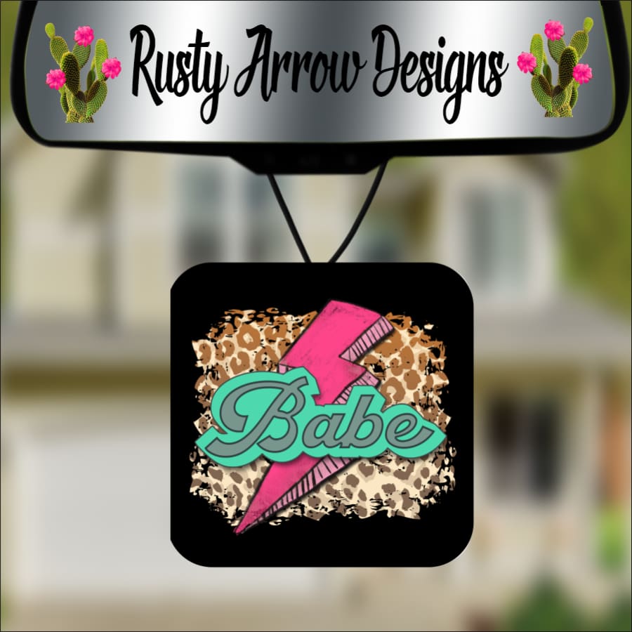 Lightning Bolt Babe Square Air Freshener