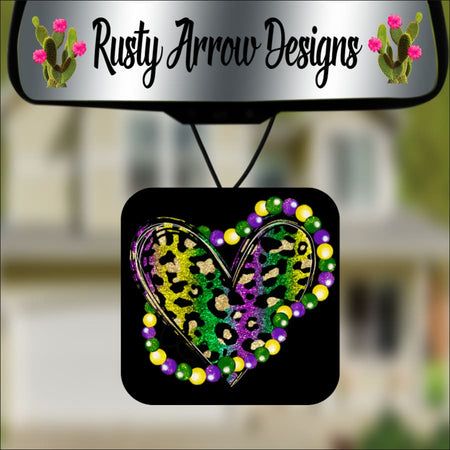 Mardi Gras Fleur-de-Lis Square Air Freshener