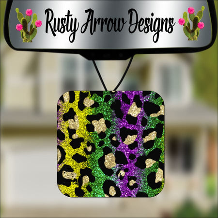 Mardi Gras Fleur-de-Lis Square Air Freshener