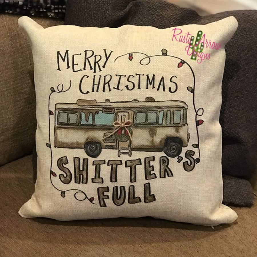 Merry Christmas Shitter Full Decorative Throw Pillow
