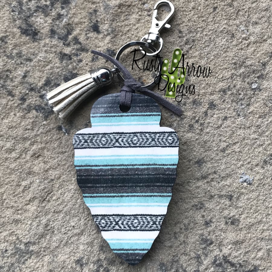 Mexican Blanket Arrow Head Key Chain