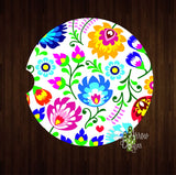 Mexico Flowers Set of 2 Car Coasters - Car Coasters