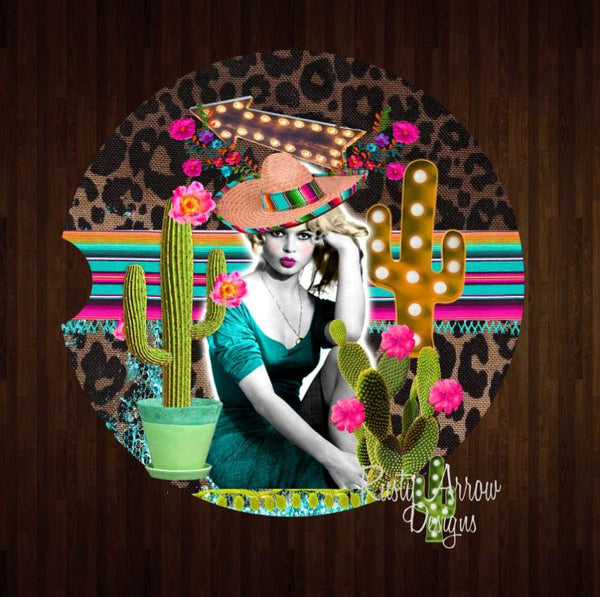 Mexico Gypsy Set of 2 Car Coasters - Car Coasters