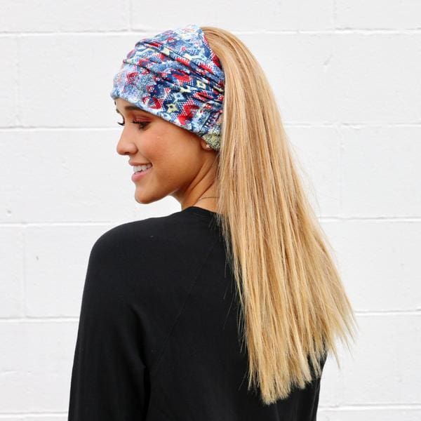 Multi Color Peek-A-Boo Messy Bun Beanies