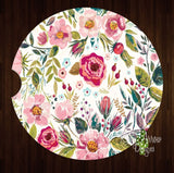 Pink and Blue Boho Set of 2 Car Coasters - Car Coasters