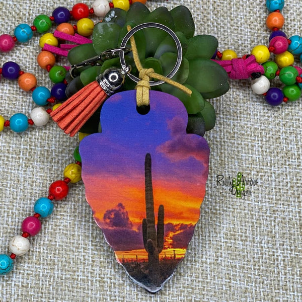 Purple Desert Arrow Head Key Chain - Key Chain