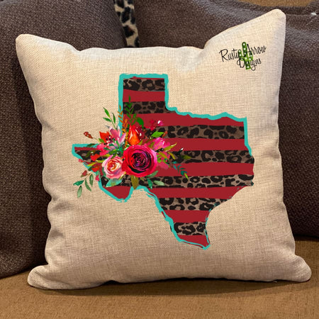 Texas is Home Succulent Decorative Throw Pillow