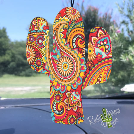 Buffalo Plaid with Lights Cactus Air Freshener